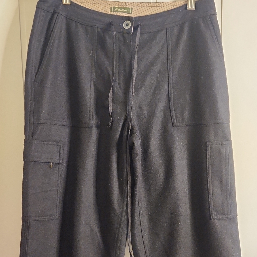 Wool Cargo Highrise Winter Pants Trousers Eddie Bauer Vintage Y2K 90s Quality
